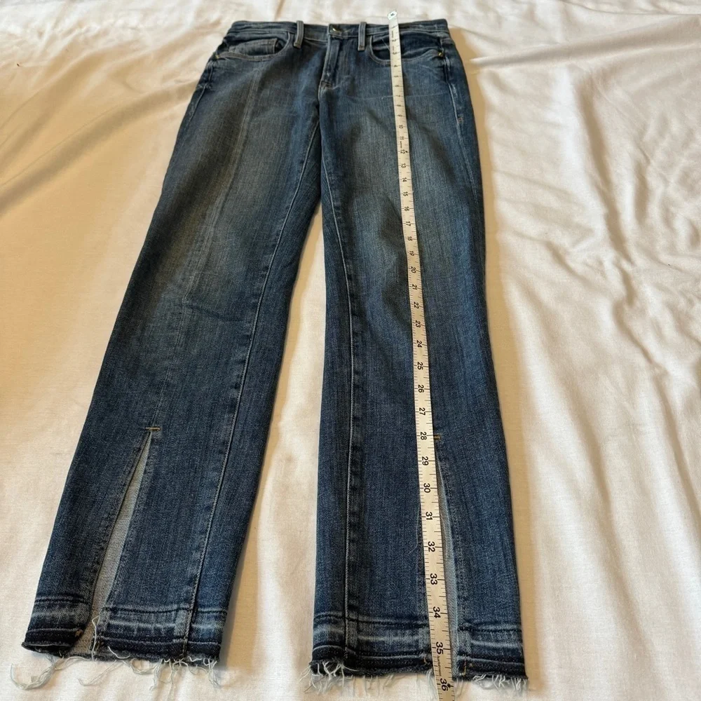Frame 24 Le Nouveau Straight Jeans w/ Split Hem